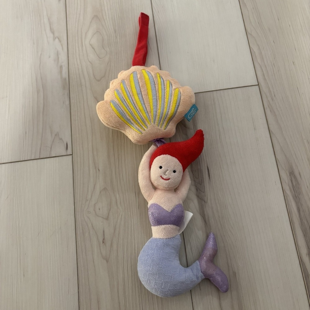 Manhattan Toy Co‎ Plush Under The Sea Mermaid Musical Pull Crib Toy Clamshell